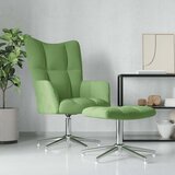  Stolica za opuštanje s osloncem za noge svjetlozelena baršun | shoptok.hr