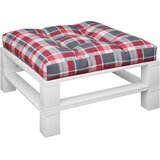  Jastuk za palete crveni karirani 70 x 70 x 12 cm od tkanine | shoptok.hr
