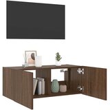  Zidni TV ormarić s LED svjetlima boja hrasta 80x35x31 cm | Eponuda.com