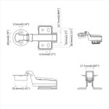  Šarka 2 pcs Srebrno 35 mm Željezo | shoptok.hr