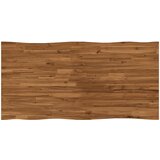  Stol za blagovanje s prirodnim rubom 160 x 80 x 75 cm Prirodna Slike