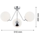  Argon 1477 - Plafonski luster TOMAR 3xE27/15W/230V, sjajni hrom | Eponuda.com