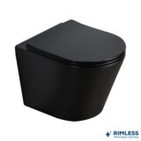 Minotti konzolna WC šolja Pure compact mat crna rimless sa soft close daskom MH300MB Cene