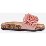 Boto Women's Cork Sole Slippers With Flowers Pink Ferenza | shoptok.hr