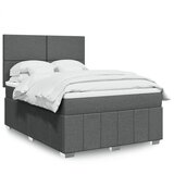 Maison Chic Box spring postelja - Vzmetna postelja z vzmetnico temno siva 140x200 cm blago SL17253, (21895100) | Shoptok.si