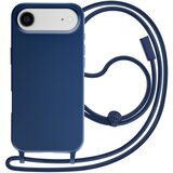AVIZAR Ovitek za iPhone Air iz silikona Soft Touch z nastavljivo vrvico za okoli vratu, Modra, (5000190412) | Shoptok.si