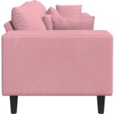  Baršunasta sofa s jastukom s jastukom Ružičasta 209 cm Baršun | shoptok.hr