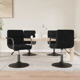 vidaXL Okretne blagovaonske stolice 4 kom crne baršunaste | shoptok.hr