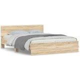 Furnova Posteljni okvir z vzglavjem sonoma hrast 140x200 cm, (21938756) | Shoptok.si