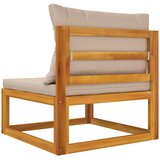  Srednja vrtna sofa sa smeđesivim jastucima od bagremovog drva | shoptok.hr