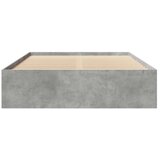  Okvir kreveta siva boja betona 140x200 cm od konstruiranog drva | shoptok.hr