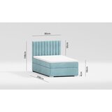 Ropez Svetlo modra oblazinjena postelja s prostorom za shranjevanje z letvenim dnom 90x200 cm Bunny – | Shoptok.si