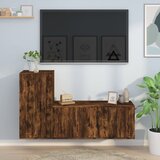 vidaXL Komplet TV omaric 2-delni dimljen hrast inženirski les | Shoptok.si