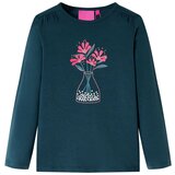 vidaXL Otroška majica z dolgimi rokavi temno zelena 116 Cene