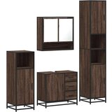 vidaXL 4-dijelni set kupaonskog namještaja boja smeđeg hrasta drveni | shoptok.hr
