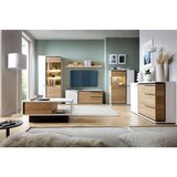 Mömax Vitrina Salinas, Hrast/bela | Shoptok.si