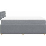  Krevet s oprugama i madrac svjetlosivi 120 x 200cm od tkanine | shoptok.hr