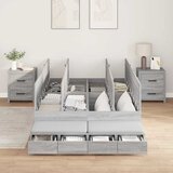 Krevet s ladicama Siva Sonoma 120 cm Konstruirano drvo | shoptok.hr