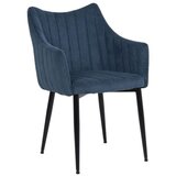  Stolica MONTE - samt tkanina - tamno plava | shoptok.hr