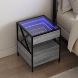 vidaXL Noćni ormarić s beskonačnim LED boja hrasta 40 x 40 x 51 cm Cijene
