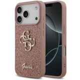 Guess GUHCP17LHG4SGP silikonski ovitek za iPhone 17 Pro - roza z bleščicami in zlatim logom Cene