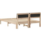  Kovinska posteljna konstrukcija Rjava in taupe 150 x 200 cm, (5000084058) | Shoptok.si