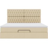 vidaXL otomanski krevet s madracem i led krem 160x200cm tkanine | shoptok.hr