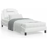  Krevet s madracem bijeli 80 x 200 cm od umjetne kože