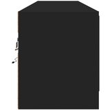 vidaXL Zidni TV ormarić s LED svjetlima crni 180x31x38 cm Cijene