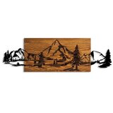Wallity mountain range walnutblack decorative wooden wall accessory | Eponuda.com