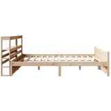  Okvir kreveta s uzglavljem 200 x 200 cm od masivne borovine | shoptok.hr