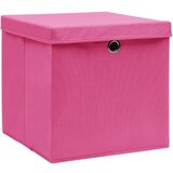 Furnova Škatle s pokrovi 10 kosov 28x28x28 cm roza, (21956083) | Shoptok.si