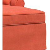  Naslonjač z krilom z blazino Rdeče oranžna 91 x 157 x 91 cm | Shoptok.si