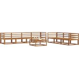  Set vanjskih sofa 8 pcs Prirodna Čvrsto drvo akacije | Eponuda.com