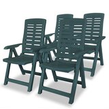 Maison Chic Nastavljivi vrtni stoli - Stol za vrt 4 kosi plastika zelene barve JS115, (21878081) | Shoptok.si