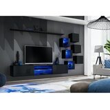  Dnevni regal tara črna mat/črna visoki sijaj | Shoptok.si