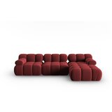 Micadoni Home rdeča žametna sedežna garnitura 285 cm bellis – Cene