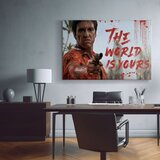  Slika na platnu Scarface krvavega Tonyja Montane s pištolo v roki | Shoptok.si