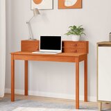  Stol s ladicama Vosak smeđa 110 x 50 x 93 cm Čvrsto borovo drvo | shoptok.hr