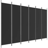 Sobna pregrada s 6 panela crna 300x200 cm od tkanine | shoptok.hr