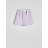 Reserved - Prugaste kratke hlače - boja lavande | shoptok.hr