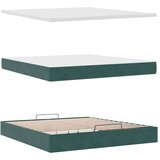  Otomanski krevet s madracem tamnozeleni 160x200 cm baršunasti | shoptok.hr