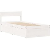  Krevet s ladicama i madracem bijeli 90 x 190 cm od borovine | shoptok.hr