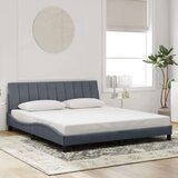 vidaXL Okvir kreveta s LED svjetlima tamnosivi 180 x 200 cm baršunasti | shoptok.hr