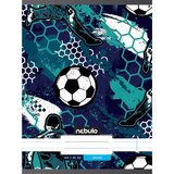 NEBULO spajalica bilježnica s linijama, uzorak nogometne lopte, 81-32, A/4 | shoptok.hr