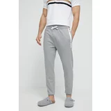 Boss Homewear pamučne hlače boja: siva, s tiskom