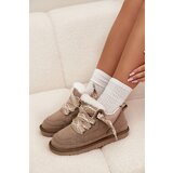 VINCEZA Suede Women's Snow Boots with Fur and Thick Lacing | shoptok.hr