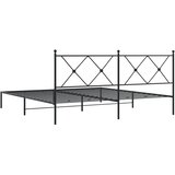  Metalni okvir za krevet s uzglavljem crni 183x213 cm | shoptok.hr