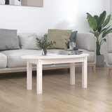 vidaXL Stolić za kavu bijeli 80 x 40 x 35 cm od masivne borovine | shoptok.hr