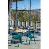 Gazzda Modrozelen jedilni stol z nasloni za roke iz masivnega hrasta Flip – | Shoptok.si